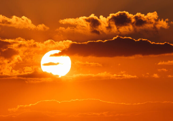 Breathtaking sunset in the evening - perfect for wallpapers and backgrounds